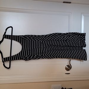 Mossimo black and white striped A-line dress